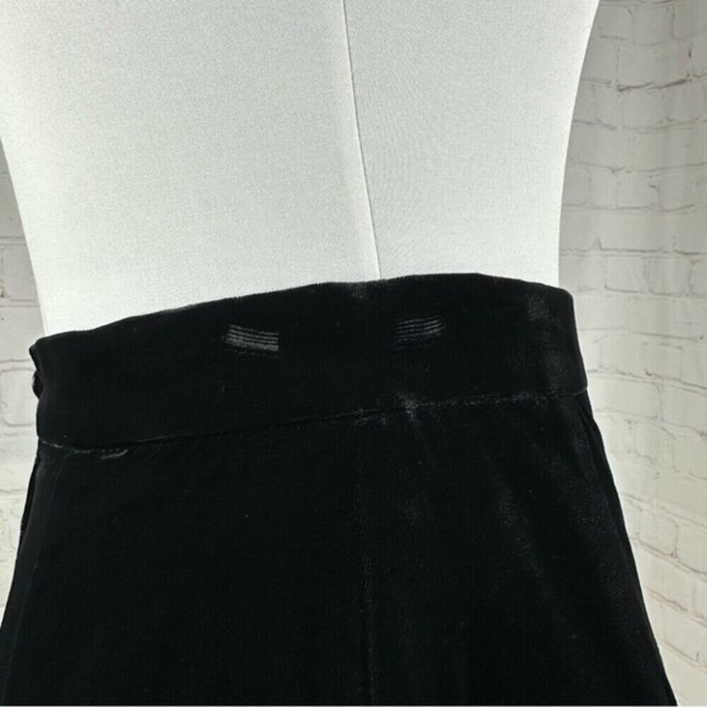 Valentino Studio‎ Black Velvet Pencil Skirt Vintage Made in Italy W27 Hemmed - Picture 9 of 14